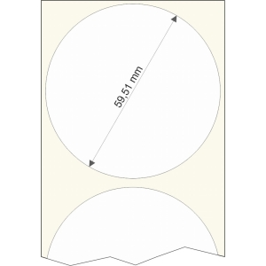 Rollo etq.60x60/1 Papel B Mate Premium Ink-Perm 0/0- St B-C