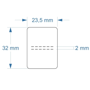 Rollo etq.24x32/1 Pe Trans. Brillo 100-Fuerte  0/0- Fe B-R