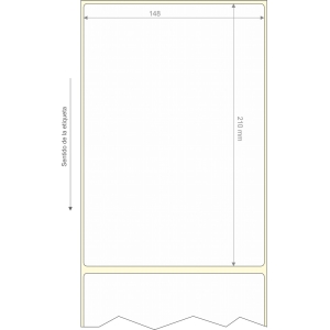 Rollo etq.148x210/1 Papel B Brillo Ink-Perm  0/0- St B-R