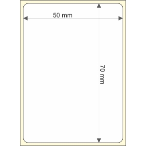 Rollo etq.50x70/1 Papel B Mate Extra Ink-Perm  0/0- St B-R