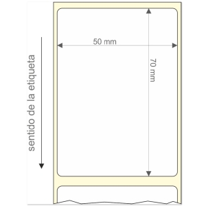 Rollo etq.50x70/1 Papel B Mate Extra Ink-Perm  0/0- St B-R