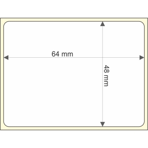 Rollo etq.64x48/1 Pp B Brillo ink-P. Muy Fuerte  0/0- St B-R