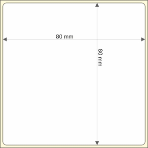 Rollo etq.80x80/1 Papel B Mate Extra Ink-Perm 0/0- St B-R