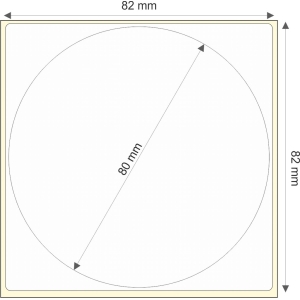 Rollo etq.82x82/1 Papel B Mate Pr Ink-Perm 0/0- St B-D 80