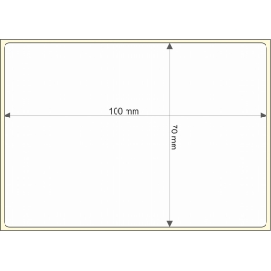 Rollo etq.100x70/1 Papel B SemiBr Ink-Perm 0/0- St B-R