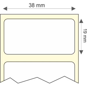 Rollo etq.38x19/1 Papel B Mate Extra  Ink-Perm. HW  0/0- St