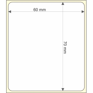 Rollo etq.60x70/1 Papel B Brillo Ink-Perm  0/0- St B-R