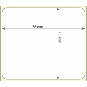Rollo etq.75x65/1 Papel B Mate Extra Ink-Perm  0/0- St B-R