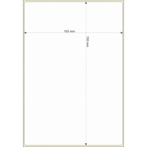 Rollo etq.103x150/1 Papel B Mate Extra Ink-Perm  0/0- St B-R