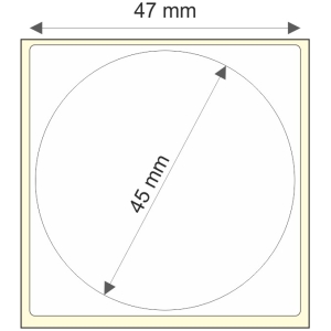 Rollo etq.47x47/1 Papel B Brillo Ink-Perm  0/0- St B-D 45