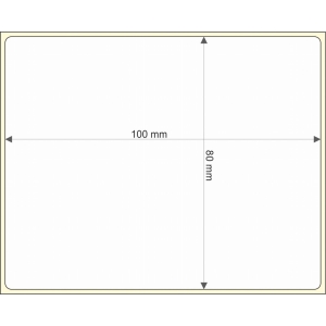 Rollo etq.100x80/1 Papel B Mate Premium Ink-Perm  0/0- St B-