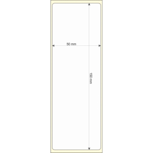 Rollo etq.50x150/1 Papel B Mate Pr Ink-Perm 0/0- St B-R