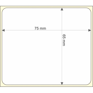 Rollo etq.75x65/1 Papel B Mate Extra Ink-Perm  0/0- St B-R