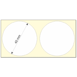 Rollo etq.40x40/2 Papel B Brillo Ink-Perm  0/0- St B-C 40