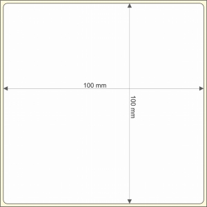 Rollo etq.100x100/1 Papel B SemiBr Ink-Perm 0/0- St B-R