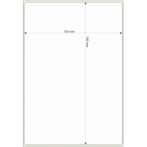 Rollo etq.103x150/1 Pe Bco Mate 105-P. Muy Fuerte  0/0- Fe B
