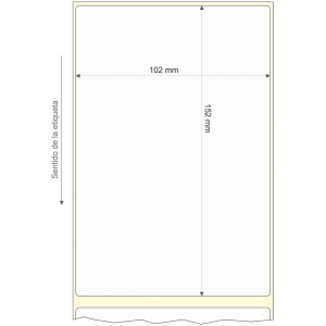 Rollo etq.102x152/1 Papel B Mate Premium Ink-Perm  0/0- St B