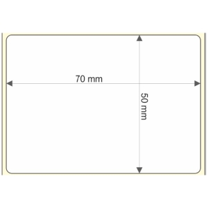 Rollo etq.70x50/1 Papel B Mate Extra Ink-Cong  0/0- St B-R
