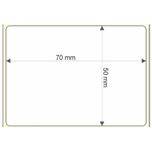 Rollo etq.70x50/1 Papel B Mate Extra Ink-Cong  0/0- St B-R