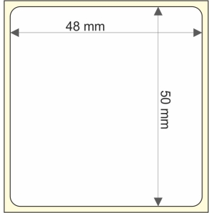 Rollo etq.48x50/1 Papel B SemiBr Ink-Perm 0/0- St B-R