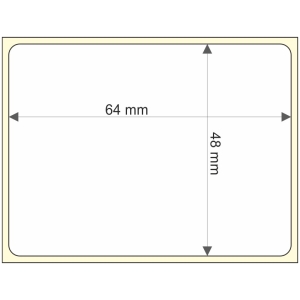 Rollo etq.64x48/1 Pp B Brillo ink-P. Muy Fuerte  0/0- St B-R