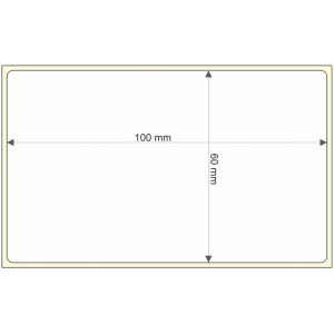 Rollo etq.100x60/1 Papel Jetlinen Mate-Perm. Fuerte  0/0- St