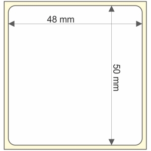 Rollo etq.48x50/1 Papel B SemiBr Ink-Perm  0/0- St B-R
