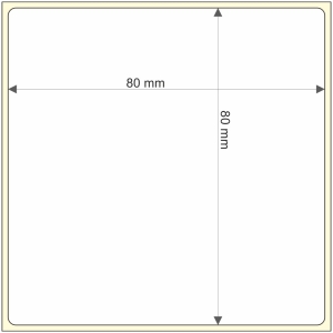Rollo etq.80x80/1 Papel Jetlinen Mate-Perm. Fuerte  0/0- St