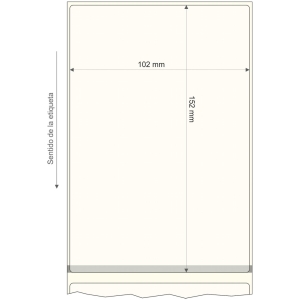 Rollo etq.102x152/1 Pp Trans Brillo ink G-Perm  0/1-D St B-R