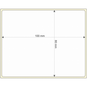 Rollo etq.100x80/1 Papel B. Alto Brillo-Perm  0/0- St B-R