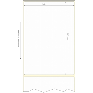 Rollo etq.148x210/1 Papel B Brillo Ink-Perm 0/0- St B-R
