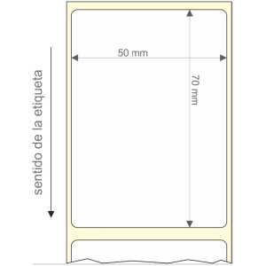 Rollo etq.50x70/1 Papel B Mate Extra Ink-Perm 0/0- St B-R