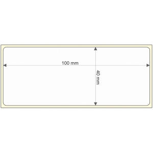 Rollo etq.100x40/1 Papel B. Alto Brillo-Perm  0/0- St B-R