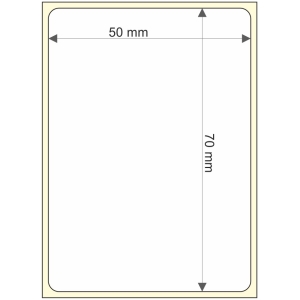Rollo etq.50x70/1 Papel B Mate Extra Ink-Perm 0/0- St B-R