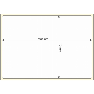 Rollo etq.100x70/1 Papel B SemiBr Ink-Perm  0/0- St B-R